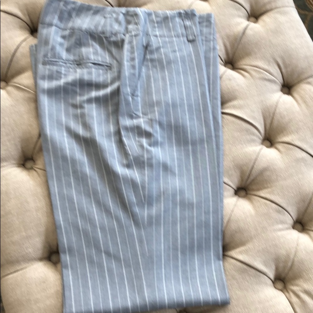 Banana Republic Grey and white pin stripe pant